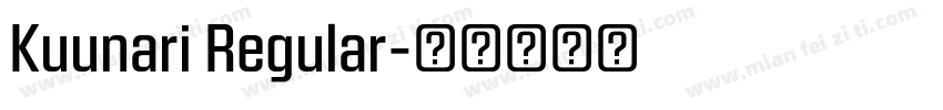 Kuunari Regular字体转换